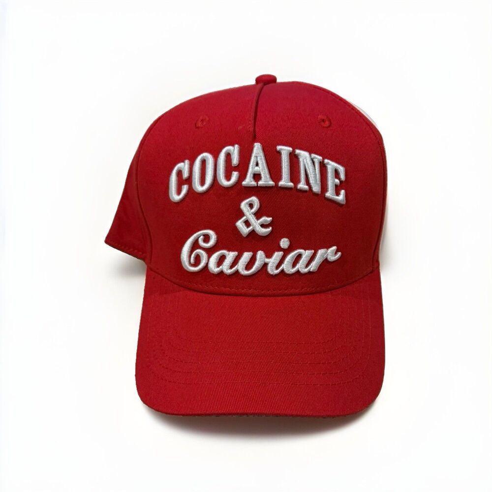 Crooks & Castles Red Snapback Cocaine & Caviar OS